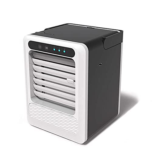 Tragbarer Luftkühler Conditioner, Tragbarer USB-Mini-Luftkühler 3 in 1 Luftbefeuchter Luftreiniger 14cm Würfel Schwarz von DUBTEDHOU