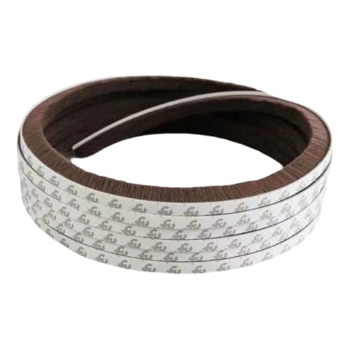 Türen mit Titanium-Lüftungsabscheider, Selbstklebende Bürstendichtungsleiste for Türen und Fenster, 0,7–0,9 cm x 0,5–2,3 cm, mehrfarbig(Brown,Width 0.9CM*Height 1.5CM*Length 2000CM) von DUBTEDHOU