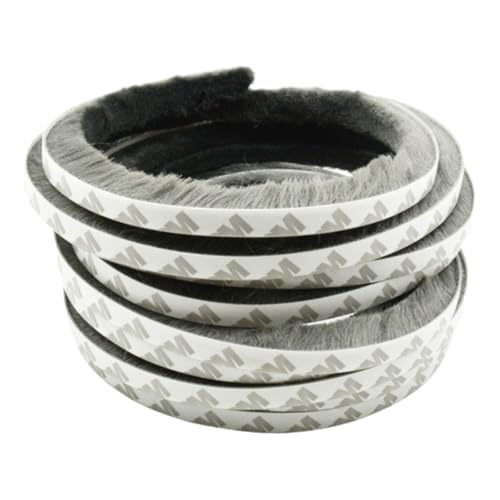 Türen mit Titanium-Lüftungsabscheider, Selbstklebende Dichtungsbürstenstreifen for Türen und Fenster, mehrfarbig, 0,9 x (0,5–2,3) x 2000 cm(Gray,Width 0.9CM*Height 0.5CM*Length 2000CM) von DUBTEDHOU
