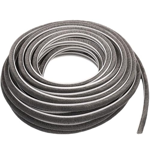 Türen mit Titanium-Lüftungsabscheider, Tür-/Fensterbürstendichtung for Wetter, Insekten, Lärm, Grau, mehrere Größen, 10 m oder 20 m(Grey B,7 x 6mm) von DUBTEDHOU