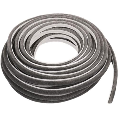 Türen mit Titanium-Lüftungsabscheider, Türfenster-Dichtungsstreifen, Bürstentyp, winddicht, schalldicht, insektensicher, grau, mehrere Größen(5 x 6mm) von DUBTEDHOU