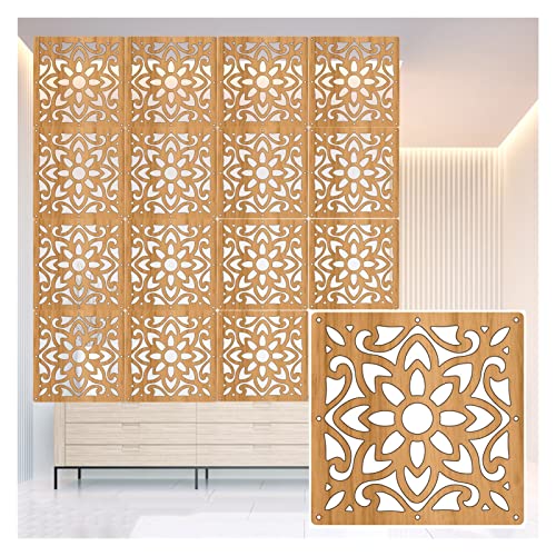 hängen massivholzplatten windpanel dünn, Raumteiler for Aufhängen aus Holz und Kunststoff, durchbrochener Paneelschirm, Mehrfarbig, mehrere Größen(Natural,25pcs) von DUBTEDHOU
