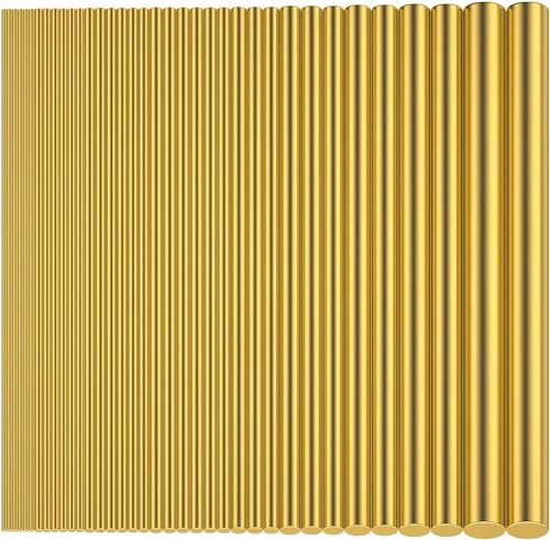 mit geraden, geraden Kupferstangen, 15 Stück Messing-Rundstäbe, Stangenmaterial, Durchmesser 1–8 mm, Länge 500 mm(36 Pieces) von DUBTEDHOU
