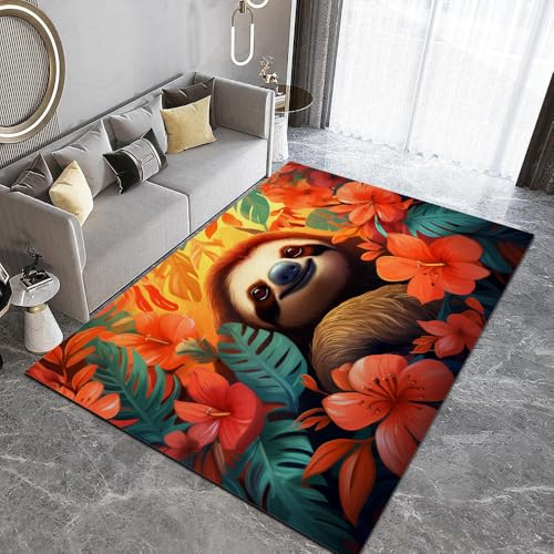 DUCAPE Bemalte Koalas Zurück 50 x 80cm Tropische Rote Blumen Weicher Flanell-Teppich für Wohnzimmer Schlafzimmer Dekoration Bodenmatte für Esszimmer weich leicht zu reinigen DUCAPE Bemalte Koalas Zurück 50 x 80cm Tropische Rote Blumen Weicher Flanell-Teppich für Wohnzimmer Schlafzimmer Dekoration Bodenmatte für Esszimmer weich leicht zu reinigen von DUCAPE