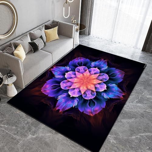 DUCAPE Blaue Boho-Blumen Zurück 150 x 210cm Abstrakte Pflanze Weicher Flanell-Teppich für Wohnzimmer Schlafzimmer Dekoration Bodenmatte für Zimmer Küche Flur Esszimmer weich leicht zu reinigen DUCAPE Blaue Boho-Blumen Zurück 150 x 210cm Abstrakte Pflanze Weicher Flanell-Teppich für Wohnzimmer Schlafzimmer Dekoration Bodenmatte für Zimmer Küche Flur Esszimmer weich leicht zu reinigen von DUCAPE