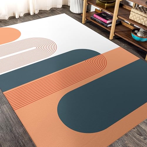 DUCAPE Buntes Abstrakt Teppich Wohnzimmer, Retro Mitte des Jahrhunderts Schlafzimmer Groß Teppich rutschfest Waschbar Kurzflor Teppich,Für Wohnzimmer Esszimmer Schlafzimmer Kinderzimmer 90 X 150Cm DUCAPE Buntes Abstrakt Teppich Wohnzimmer, Retro Mitte des Jahrhunderts Schlafzimmer Groß Teppich rutschfest Waschbar Kurzflor Teppich,Für Wohnzimmer Esszimmer Schlafzimmer Kinderzimmer 90 X 150Cm von DUCAPE