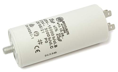Ducati Energia Motorkondensator 25uF ±5%/475V + GRD ¯ 40x92mm, Polypropylen, Zylinder, Elektrolytkondensator, Kondensator von Ducati Energia