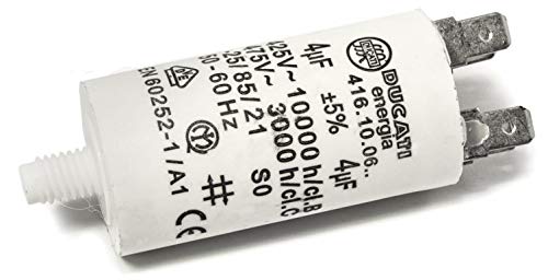 Ducati Energia Motorkondensator 4uF ±5%/475V + GRD 28x55mm Aluminium CAPACITOR von Ducati Energia