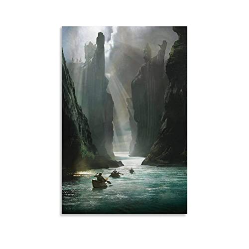 Foto Auf Leinwand 60x90cm Argonath Poster Leinwand Wand Art Raum Bilder für Schlafzimmer Geschenke Dekor Kein Rahmen von DUCCE