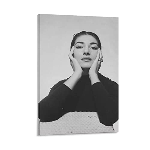 Leinwandposter 60x90cm Die Sopranistin Maria Callas 1956 Poster Geschenk Wohnzimmer Drucke Schlafzimmer Dekor Poster Kunstwerke Kein Rahmen von DUCCE