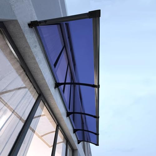 Modernes Fenster-Markisen-Türvordach, Sonnenschutz, stumme Tür-Fenster-Markise, Dachüberdachungen, Gebogene Polycarbonat-Abdeckung, Veranda-Überdachung, UV-Regen-Schnee-Schutz, für Hausfront von DUCCM