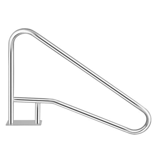 Pool Haltegriff Bogen Schwimmbad-Handlauf für Inground-Pool Silber 304 Edelstahl-Pool-Sicherheits-Handlauf mit Schnellspannsockel und Zubehör für Spa-Club, Garten-Hinterhof-Pools von DUCCM
