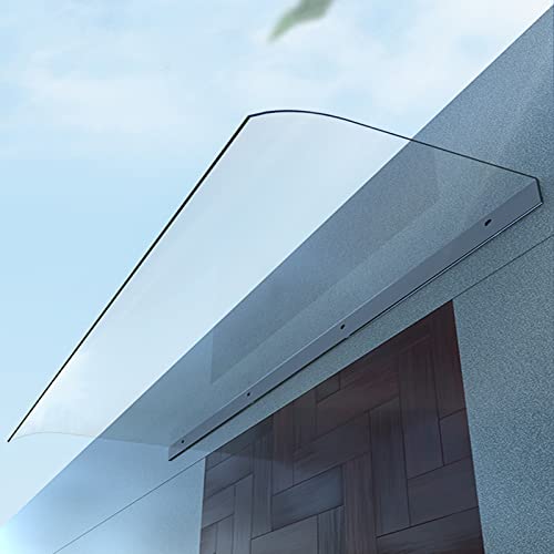 Vordach für Verandatür, transparenter Fenster-Regenschutz, selbstreinigend, Gebogene Tür- und Fenstermarkise für den Außenbereich, UV-Schutz vor Regen und Schnee (50 x 120 cm/20 x 47) von DUCCM