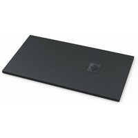 Duschwanne Ardesia extraflach Farbe Graphitgrau RAL 7016 90x90cm Abdeckung in Graphitgrau von DUCHA