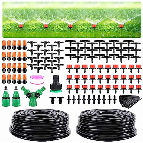 DUCHIFAD Garten Tropfbewässerung Kit,98FT/50M Gewächshaus Micro automatische Tropfbewässerung System Kit Blank Verteilung Schlauch Schlauch Einstellbare Terrasse Misting Nozzle Emitters Sprinkler DUCHIFAD Garten Tropfbewässerung Kit,98FT/50M Gewächshaus Micro automatische Tropfbewässerung System Kit Blank Verteilung Schlauch Schlauch Einstellbare Terrasse Misting Nozzle Emitters Sprinkler von DUCHIFAD