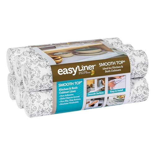 Duck EasyLiner mit glatter Oberfläche, Grauer Damast, 12" x 10' von Duck