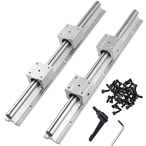 DUCKDOG 2 STK. Linearschiene SBR20-1500 mm Lineargleitschiene mit 4 STK. SBR20UU Lagerblock CNC-Kit Linearschienen und Lager CNC-Schienen Linearschienensatz für automatisierte Maschinen von DUCKDOG