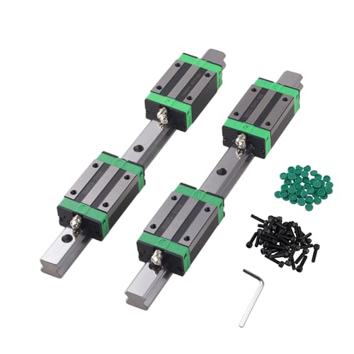 DUCKDOG STK. HGR20-1500 mm Linearführungsschienensatz mit 4 STK. HGH20CA-Gleitblock, Linearschienen und Lager für Ender 3 3D-Drucker und CNC-Maschine von DUCKDOG