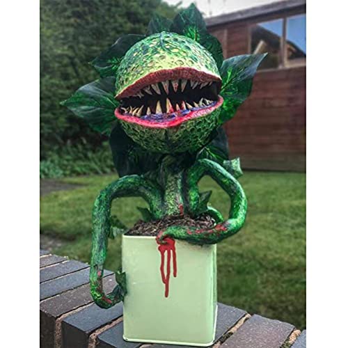 DUCUT Harz Piranha Leiche Blume Red Lip Film Prop Horror Aufregende Halloween Dekoration Blumenfigur für Halloween Requisiten Heimwerken Dekorationen Gartenstatue von BICBLL