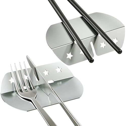 DUDAPRO Besteckablage Stäbchenablage Edelstahl Messerbank Motiv Sterne poliert silber - Wendefunktion, 2er Set DUDAPRO Besteckablage Stäbchenablage Edelstahl Messerbank Motiv Sterne poliert silber - Wendefunktion, 2er Set von DUDAPRO