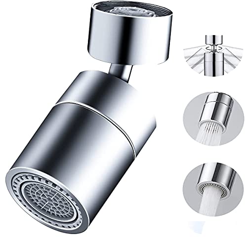 DUDUA M22 Wasserhahn-Luftsprudler, 360-Grad-Drehbarer Schwenkkopf, Strahlregler Aufsatz Siebstrahlregler, Wassersparer für Wasserhahn Küche Küchenarmatur Düse Filter Adapter (M22) von DUDUA