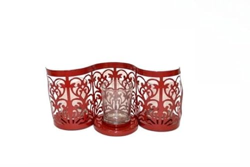 DUE ESSE CHRISTMAS SRL P/TEALIGHT 3-Sitzer Metall Ross 10,5cm$$, wie Foto, Einheitsgröße von DUE ESSE CHRISTMAS SRL
