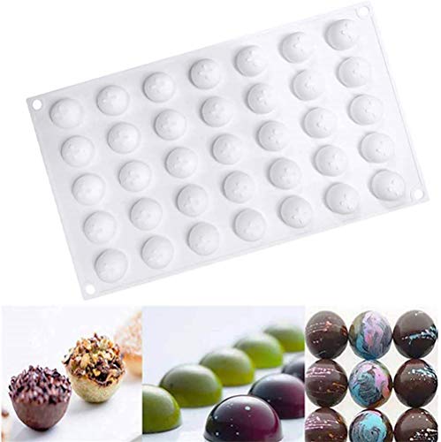 DUBENS 35 Löcher Ball Trüffel Moule Silikon Formen Für Backen Backformen Kuchen Schokolade Form Sinking Form Gebäck Werkzeuge von DUEBSN