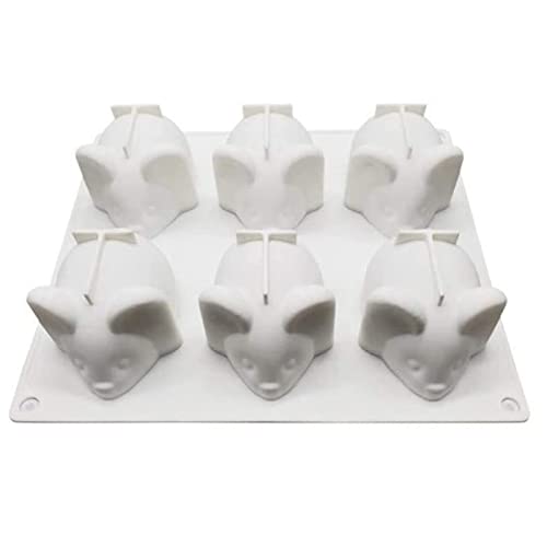 DUBENS 6 Hohlraum Maus Bunny Mousse Dessert Mould Ratte Silikon Kuchen Form Dessert Dekorieren Fach Muffin Gebäck Pan Backen Werkzeuge von DUEBSN