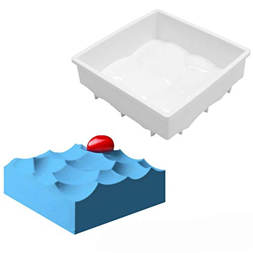 DUBENS Meer Welle Meerwasser Welligkeit Silikonform Mousse Kuchen Form Zum Backen Home Party Weihnachten Hochzeit Cupcake Silikon Form für französisches Desserts, Kuchenform von DUEBSN