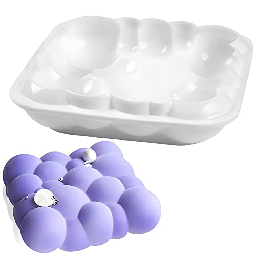 DUBENS Mousse-Kuchenform, Silikon Backform/Muffinform für Muffins, Cupcakes, Kuchen, Pudding, Eiswürfel und Gelee, Brotbackform, 3D Backformen DIY Mold (Blasen Wolke) von DUEBSN