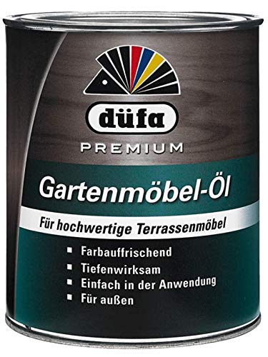 Düfa PREMIUM Gartenmöbel-Öl Terrassenmöbel 0,75 L Farbwahl, Farbe:Farblos von DÜFA