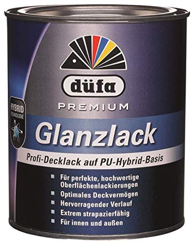 Düfa Premium Glanzlack Profi-Decklack auf PU-Hybrid-Basis Innen/Außen 375 ml, Farbe:Milk von DÜFA