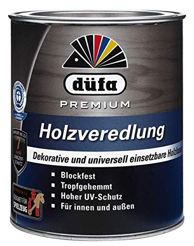 Düfa Premium Holzveredlung Dekorative universell einsetzbare Lasur 0,75 Liter Farbwahl, Farbe:Mahagoni von DÜFA