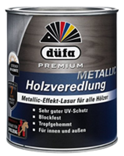 Düfa Premium Holzveredlung Metallic-Effekt-Lasur Alabaster 0,75 L von DÜFA