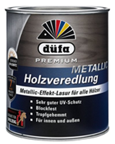 Düfa Premium Metallic Holzveredlung Farbwahl 0,75 L, Farbe:Titan von DÜFA