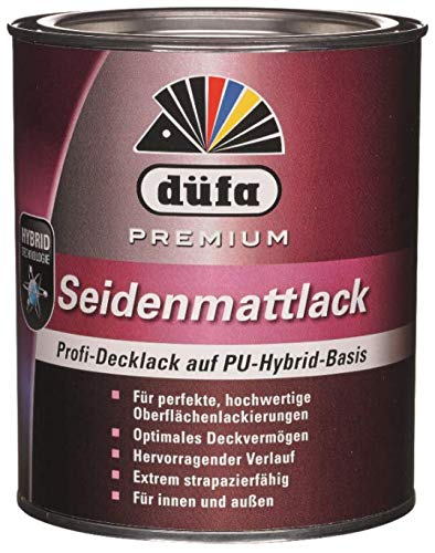 Düfa Premium Seidenmattlack Profi Decklack auf PU-Hybrid-Basis Innen/Außen 375 ml FARBWAHL, Farbe:air von DÜFA