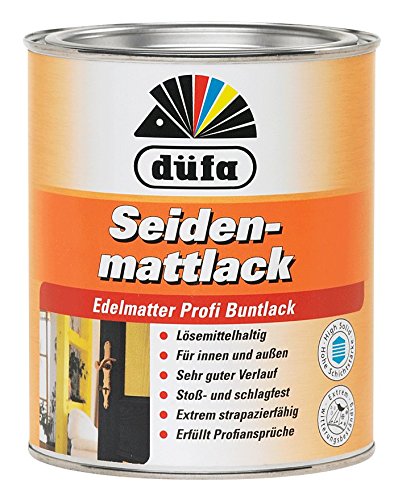 Düfa Seidenmatt Lack Brillant Edelmatter Profi Buntlack RAL 9010 Reinweiß 2,5 Liter von DÜFA