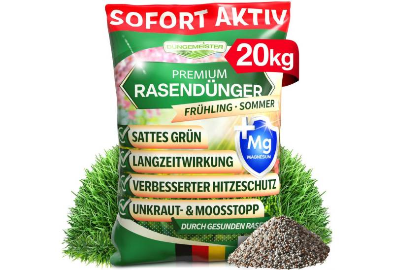 DÜNGEMEISTER Rasen-Langzeitdünger Rasendünger Frühjahr/Sommer für sofort saftiges Grün von DÜNGEMEISTER