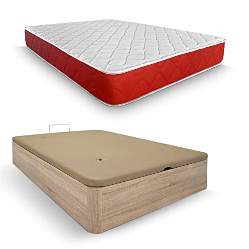 DUÉRMETE ONLINE - Pack Viskoelastische Matratze Lite wendbar, Dicke 20 cm + Klappbett aus Holz, große Kapazität, Farbe Kambria 150 x 190 DUÉRMETE ONLINE - Pack Viskoelastische Matratze Lite wendbar, Dicke 20 cm + Klappbett aus Holz, große Kapazität, Farbe Kambria 150 x 190 von DUÉRMETE ONLINE