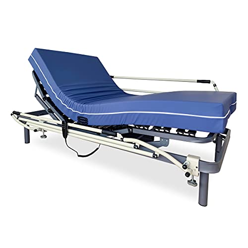 DUÉRMETE ONLINE Ergomedic Pro Elektrisches Bett-Set, verstärkt + Sanitärmatratze, Holz, anthrazit, 90 x 190 cm, mit Geländern aus Edelstahl DUÉRMETE ONLINE Ergomedic Pro Elektrisches Bett-Set, verstärkt + Sanitärmatratze, Holz, anthrazit, 90 x 190 cm, mit Geländern aus Edelstahl von DUÉRMETE ONLINE