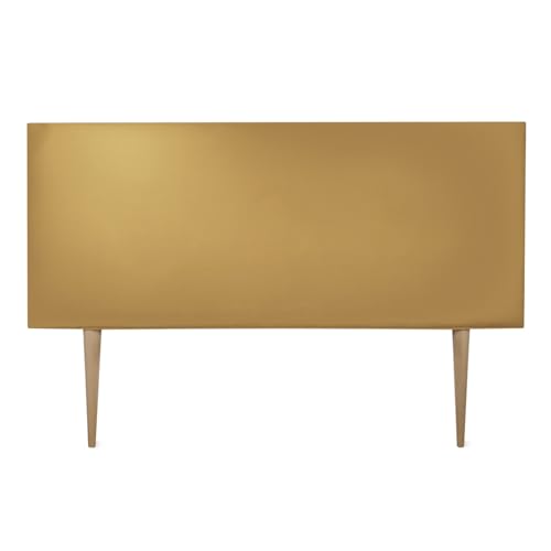 DUÉRMETE ONLINE Kopfteil Wien gepolstert + Beine, hochwertiger Bezug aus Kunstleder, praktisch und attraktives Design, Holz, Gold, 160 x 60 cm (Cama 150) von DUÉRMETE ONLINE