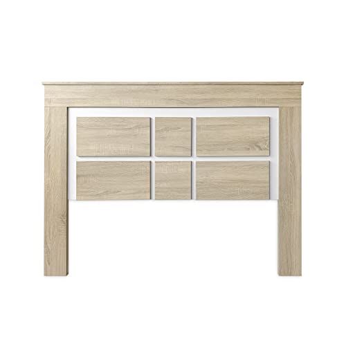 DUÉRMETE ONLINE Omabella Bettkopfteil, praktisch und elegant, einfach zu montieren, Holz, Cambria-Weiß, 160 x 120 cm (Cama 135-140-150) von DUÉRMETE ONLINE