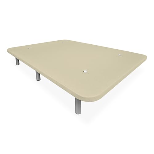 DUÉRMETE ONLINE - Verstärktes gepolstertes Bettgestell für Bett, Stabilität und Widerstandsfähigkeit mit 5 Querstangen und 6 Metallfüßen mit Gewinde von 27 cm, 90 x 190, Beige DUÉRMETE ONLINE - Verstärktes gepolstertes Bettgestell für Bett, Stabilität und Widerstandsfähigkeit mit 5 Querstangen und 6 Metallfüßen mit Gewinde von 27 cm, 90 x 190, Beige von DUÉRMETE ONLINE