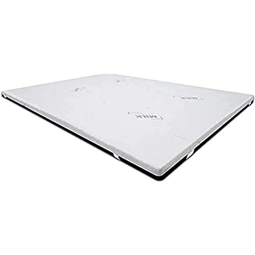 DUÉRMETE ONLINE Viskoelastischer Topper Prime 5 cm Dicke | Ökologisches Milk-Protein-Gewebe | antiallergisch und antistatisch, Anti-Stress-Effekt, 135 x 190 cm von DUÉRMETE ONLINE