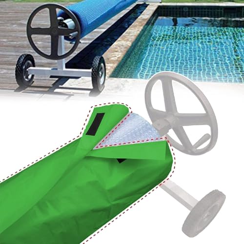 Pool Aufroller Abdeckung 190T Pool Planenaufroller Abdeckung Schwimmbadrolle Abdeckplane Mit Klettverschluss Kordelzug Wasserdicht Sonnenschutz Schutzhülle PoolPlanen Aufrollsystem (Green, 550*126cm) Pool Aufroller Abdeckung 190T Pool Planenaufroller Abdeckung Schwimmbadrolle Abdeckplane Mit Klettverschluss Kordelzug Wasserdicht Sonnenschutz Schutzhülle PoolPlanen Aufrollsystem (Green, 550*126cm) von DUEYUN
