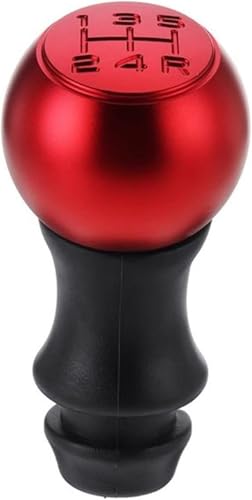 DUEYUU Auto-Schaltknauf 5 für Geschwindigkeit Auto MT Schaltknauf Hebel Shifter Griff Stick für Peugeot Für Citroen(Rot) von DUEYUU
