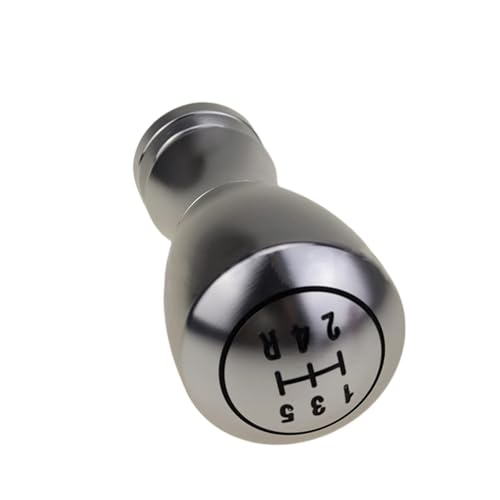 DUEYUU Auto-Schaltknauf Auto Handbuch 5 für Geschwindigkeit Getriebe Kopf Schaltknauf Schalthebel für Peugeot(Silber) von DUEYUU