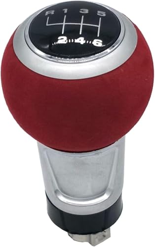 DUEYUU Auto-Schaltknauf Für A3 A4 B6 B7 B8 A6 S4 8K A5 8T Q5 Manuelle Ebene Stick Auto Innere Styling(Rot) von DUEYUU