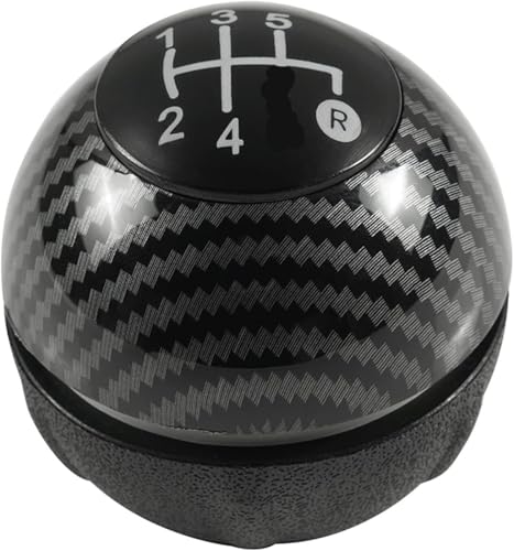 DUEYUU Auto-Schaltknauf Für Fiat 500 500C 2007-2018 Schaltknauf Gamasche Boot Abdeckung Fall(Carbon fiber) von DUEYUU