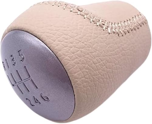 DUEYUU Auto-Schaltknauf Für Nissan für qashqai J10 für x-trail MT Manuelle Schalthebel Stick Stift(Beige) von DUEYUU